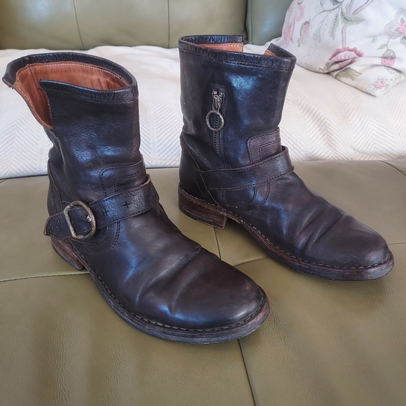 Fiorentini + Baker Shoes - Fiorentini + Baker Dark Brown Ankle Boots, Size EU 37, US 7 To 7.5